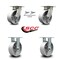 Service Caster 6 Inch Kingpinless Semi Steel Wheel Caster Swivel Locks 2 Rigid SCC, 2PK SCC-KP30S620-SSR-BSL-2-R-2 - alternate 7
